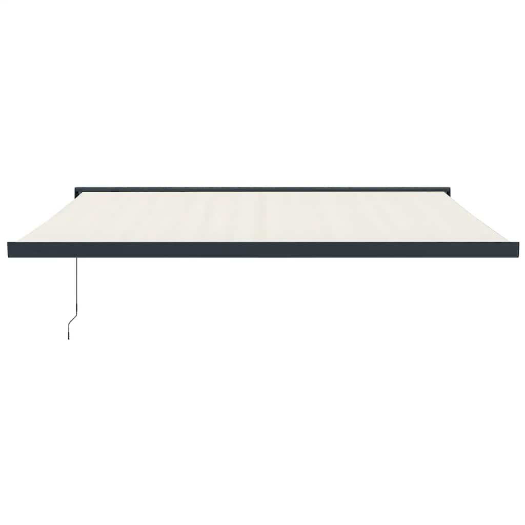 foldemarkise 4,5x3 m stof og aluminium cremefarvet
