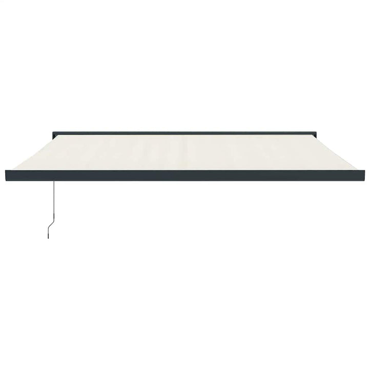 foldemarkise 4,5x3 m stof og aluminium cremefarvet