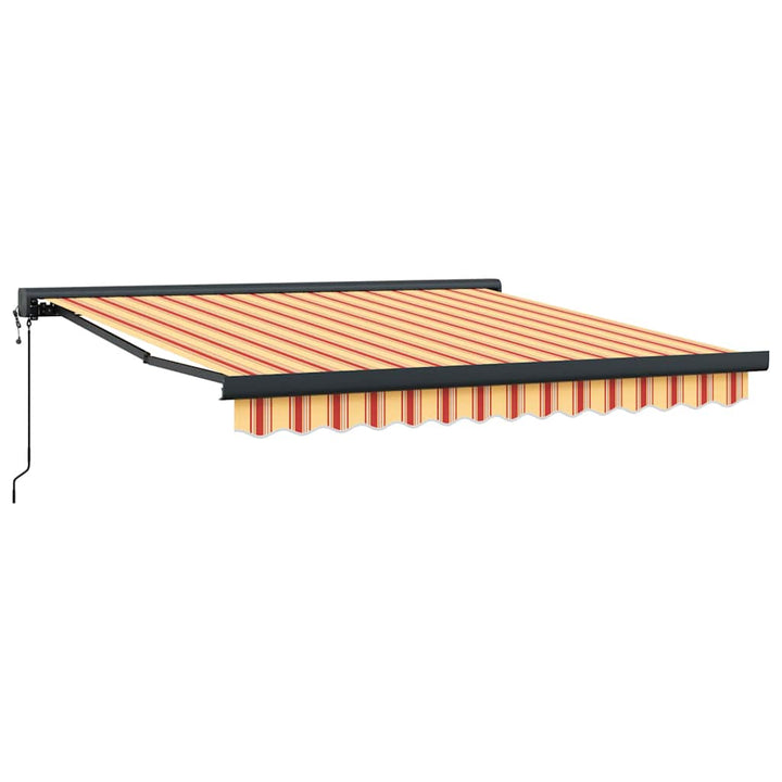 foldemarkise 3x2,5 m stof og aluminium gul og hvid