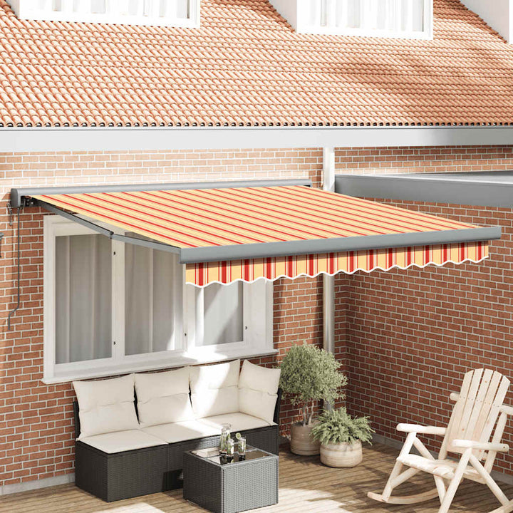 foldemarkise 3x2,5 m stof og aluminium gul og hvid