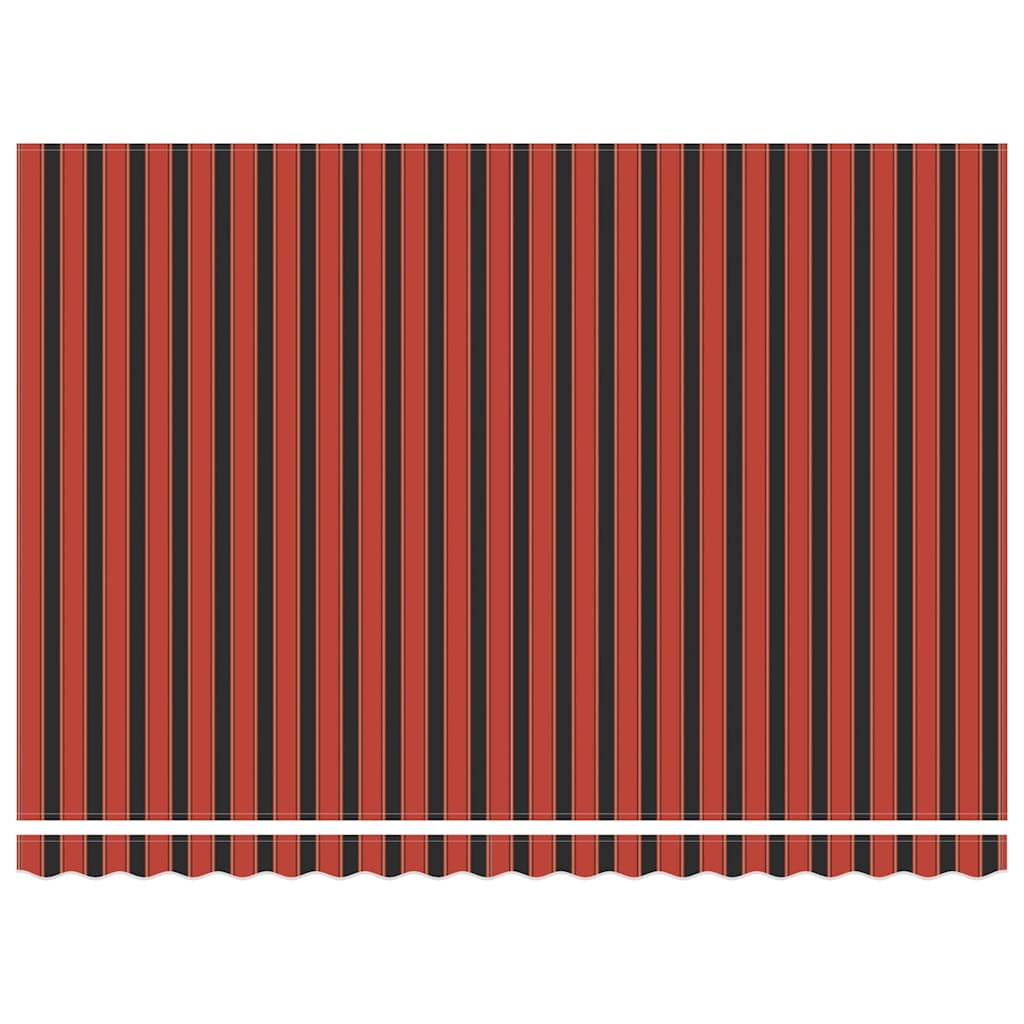 foldemarkise 4,5x3 m stof og aluminium orange og brun