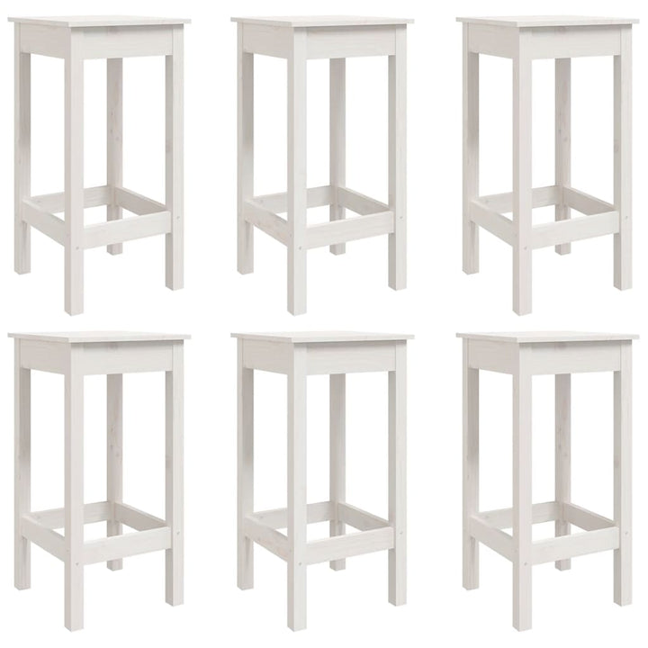 barsæt til haven 7 dele massivt fyrretræ hvid