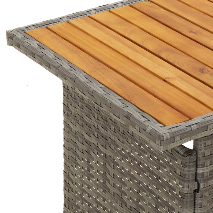 loungesæt til haven 2 dele med hynder polyrattan grå