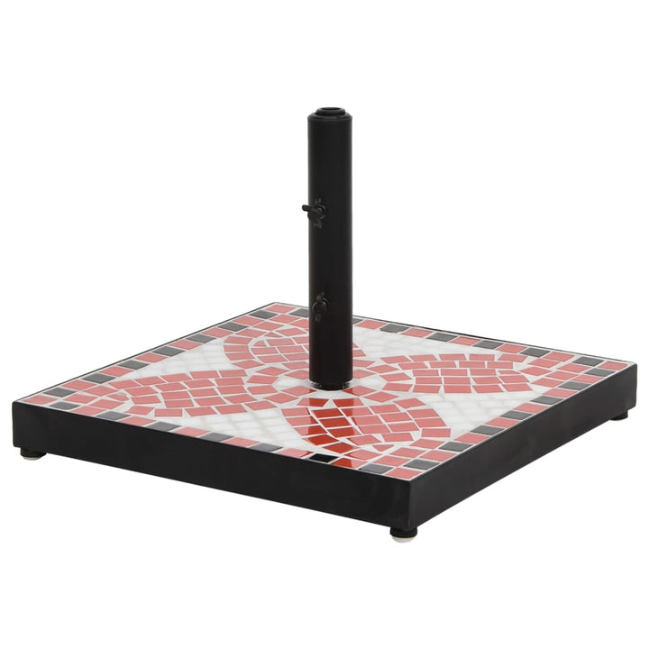 parasolfod 12 kg firkantet terrakotta og hvid