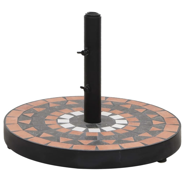 parasolfod 12 kg rund terrakotta og hvid