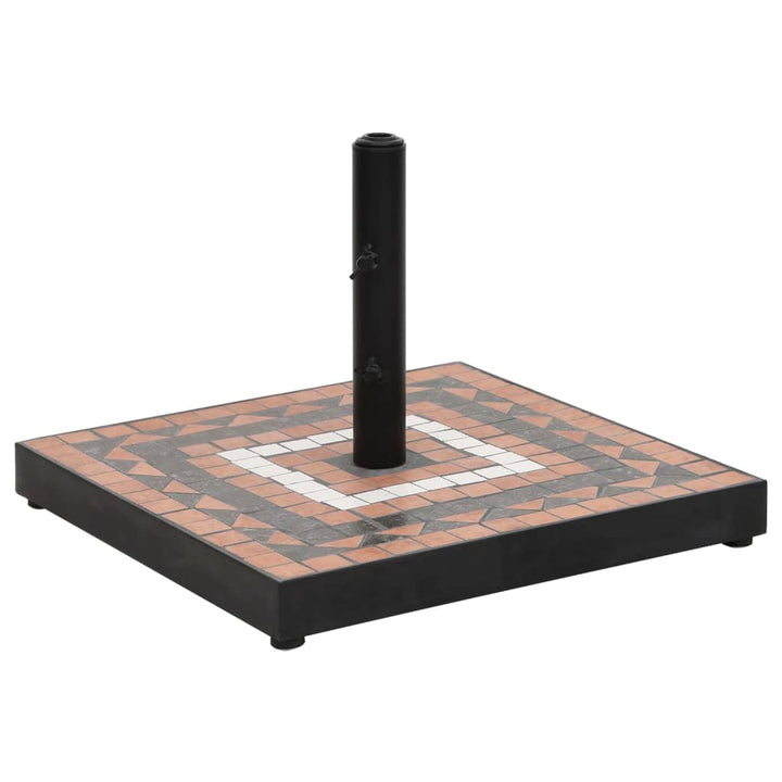 parasolfod 12 kg firkantet terrakotta og hvid