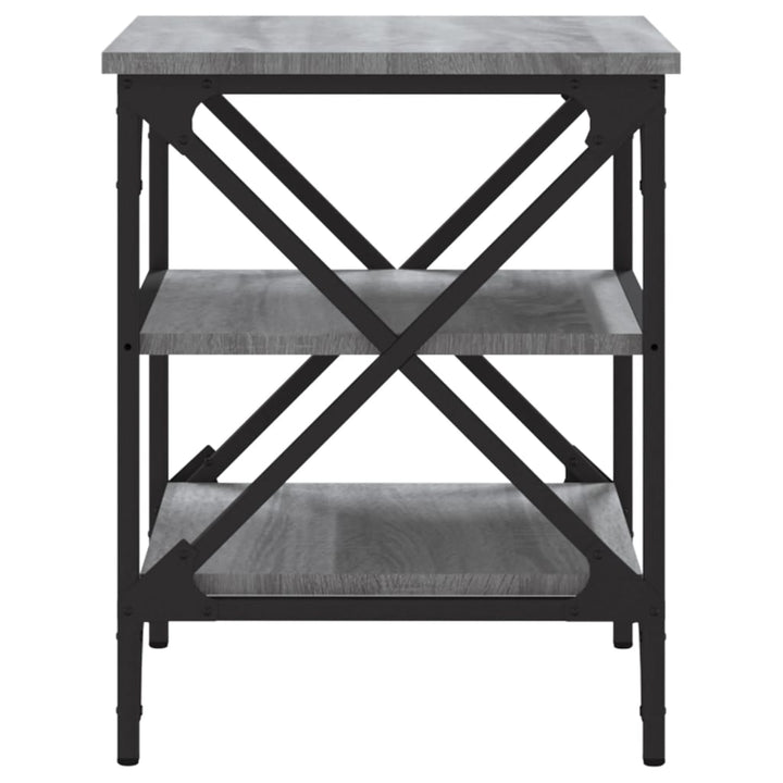 sidebord 40x42x50 cm konstrueret træ grå sonoma-eg