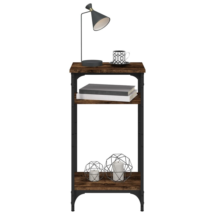 sidebord 40x30x75 cm konstrueret træ røget egetræsfarve