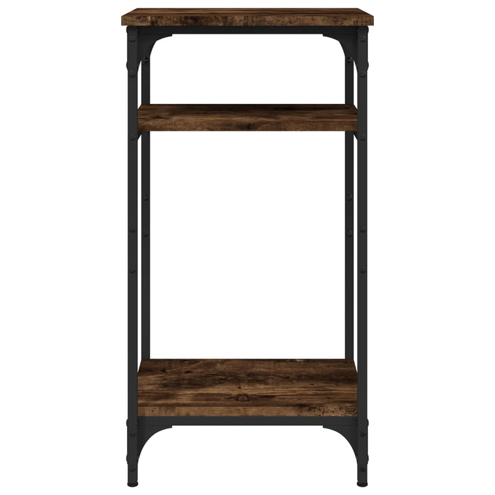sidebord 40x30x75 cm konstrueret træ røget egetræsfarve