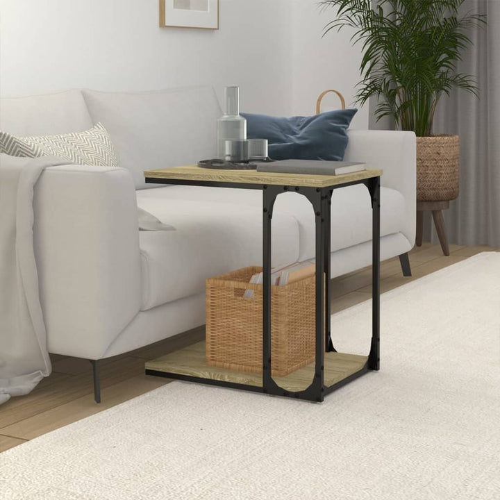 sidebord 50x35x52 cm konstrueret træ sonoma-eg