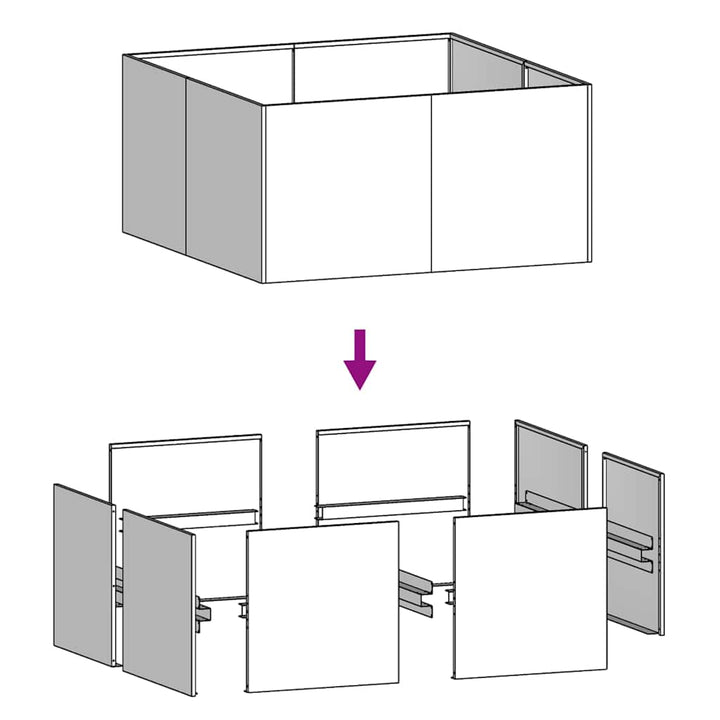 plantekasse 80x80x40 cm cortenstål