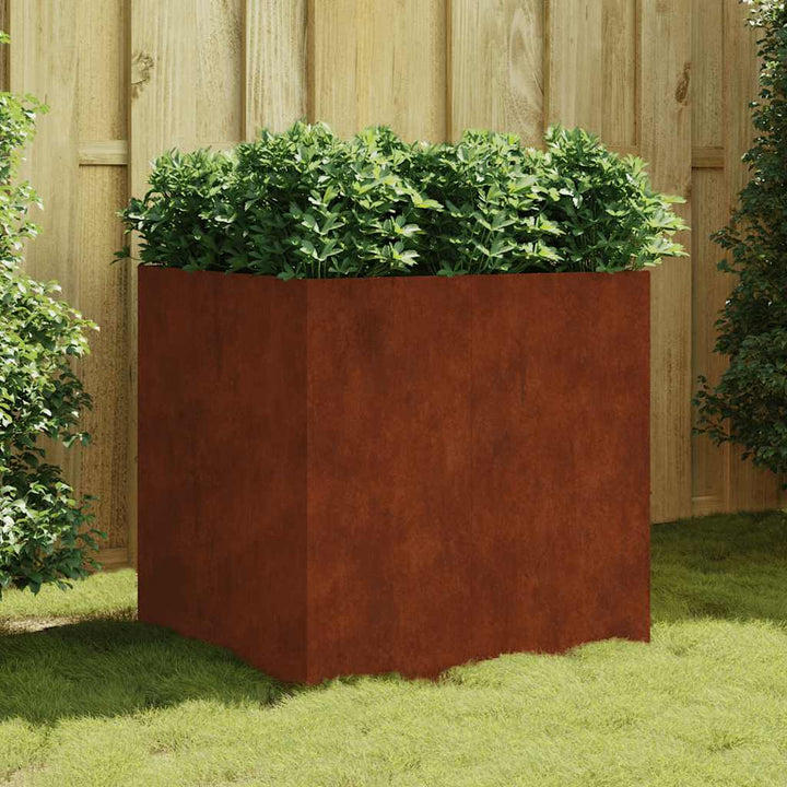 plantekasse 80x80x80 cm cortenstål