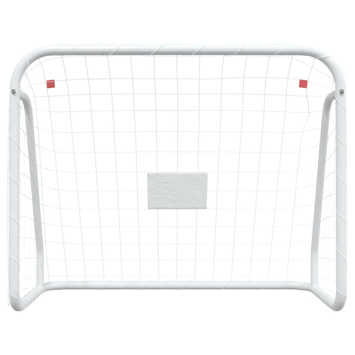 fodboldmål med net 125x96x60 cm stål og polyester hvid