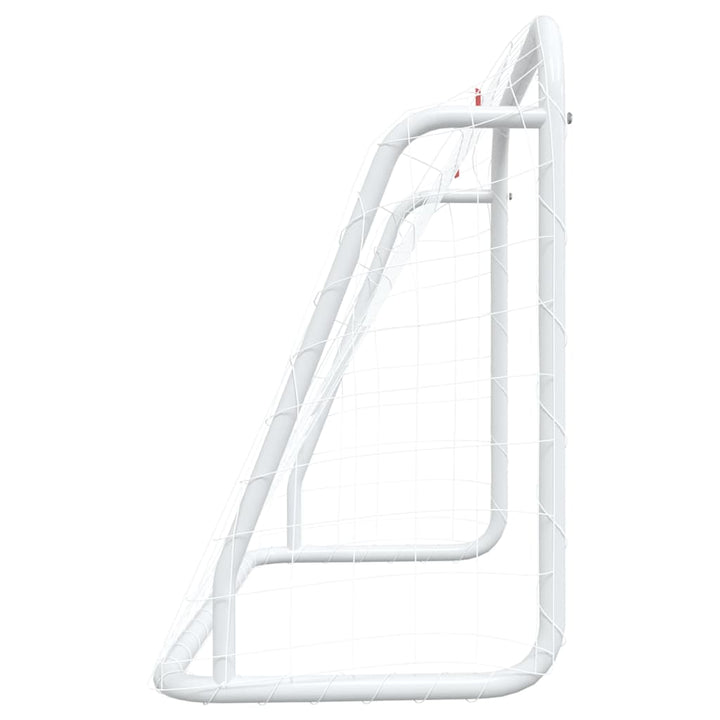 fodboldmål med net 125x96x60 cm stål og polyester hvid