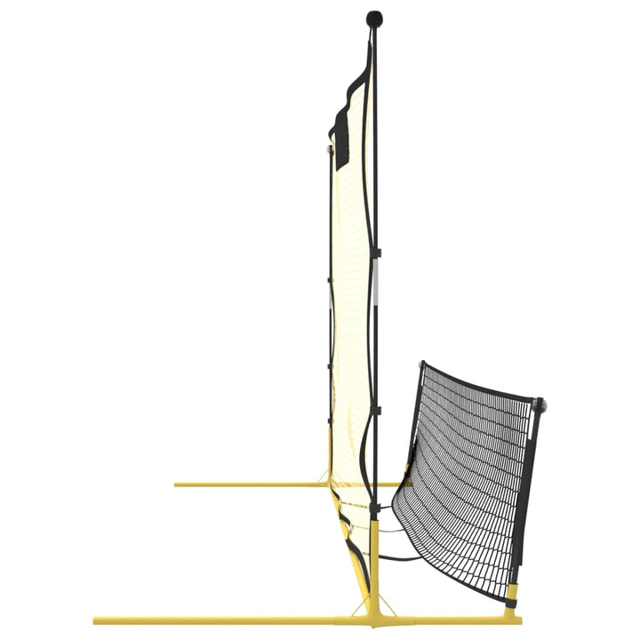 fodbold-rebounder 183x85x120 cm polyester sort og gul