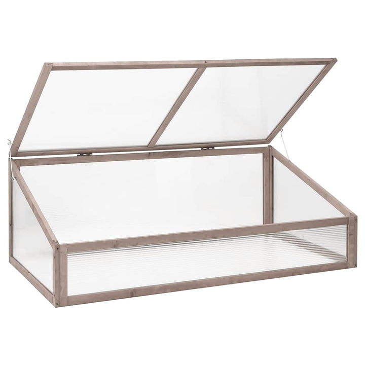 drivhus 110x56x39 cm grantræ grå