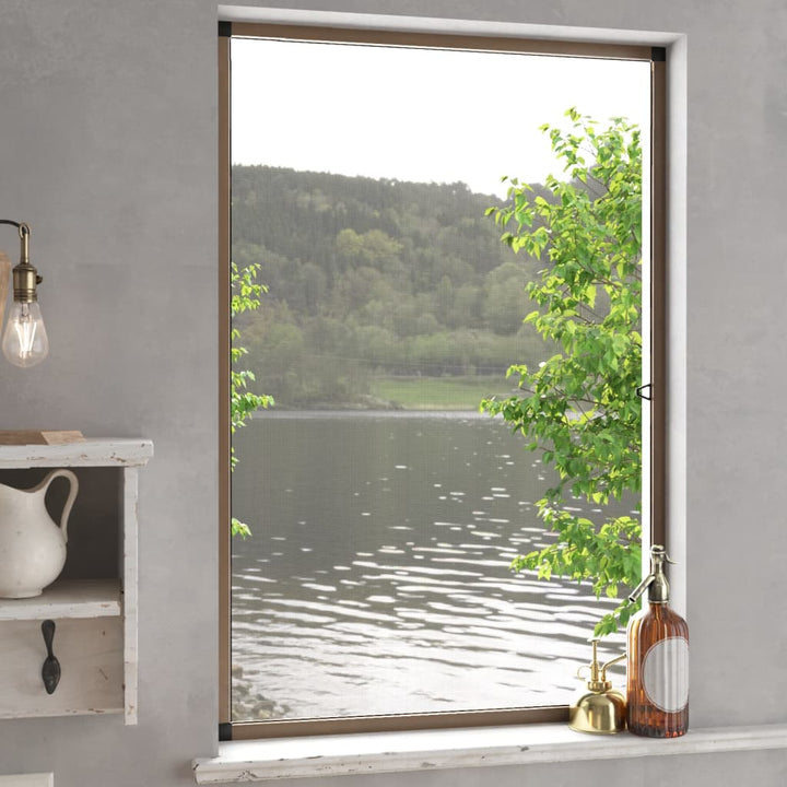 insektnet til vinduer 90x120 cm brun