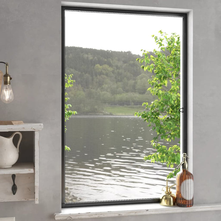 insektnet til vinduer 80x120 cm antracitgrå
