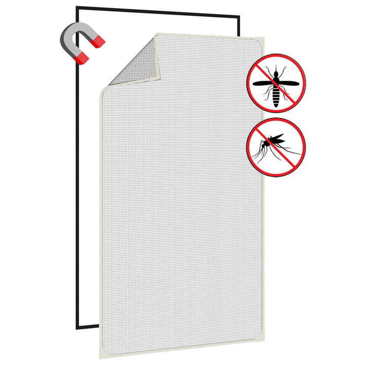 magnetisk insektnet til vinduer 80x140 cm hvid