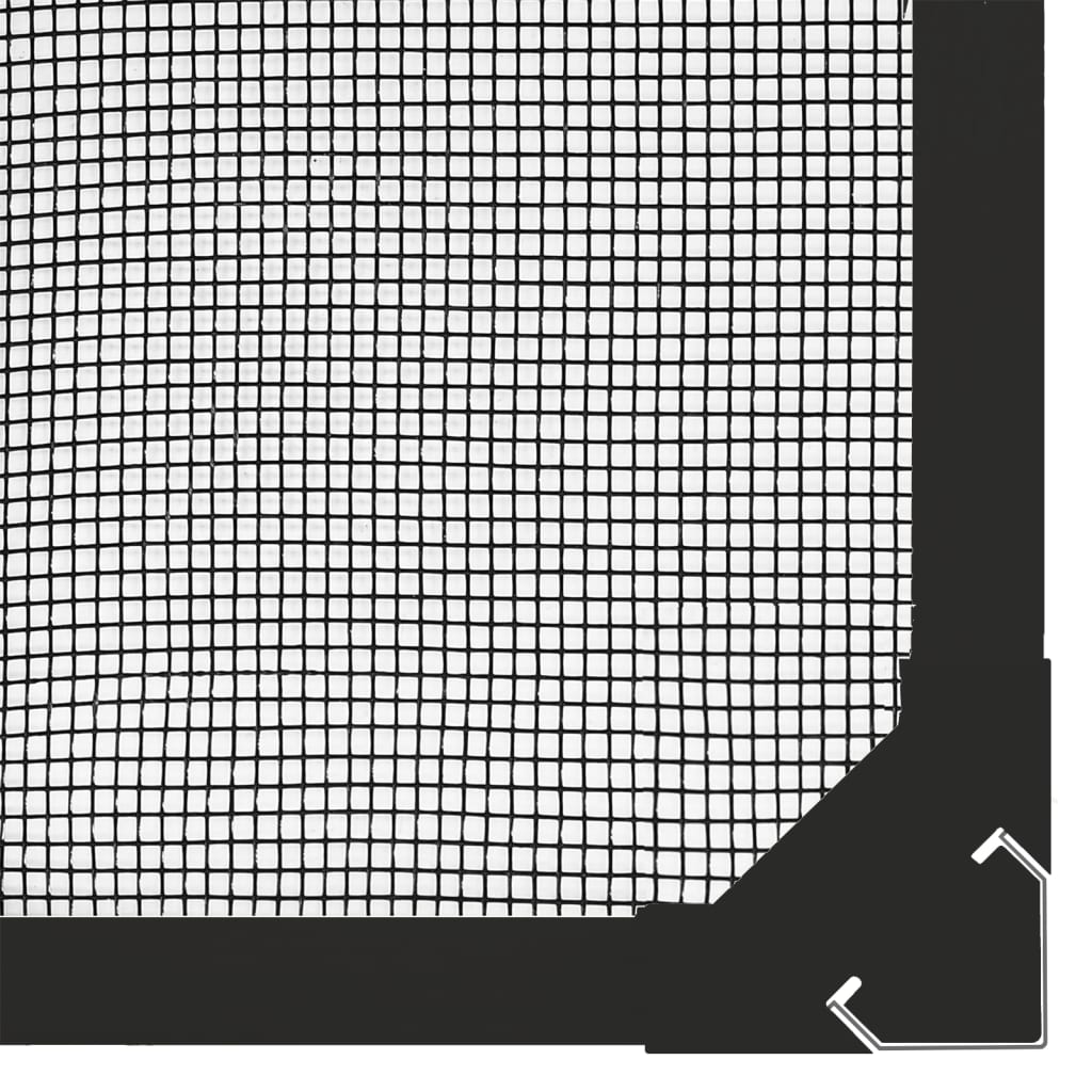 magnetisk insektnet til vinduer 80x140 cm antracitgrå