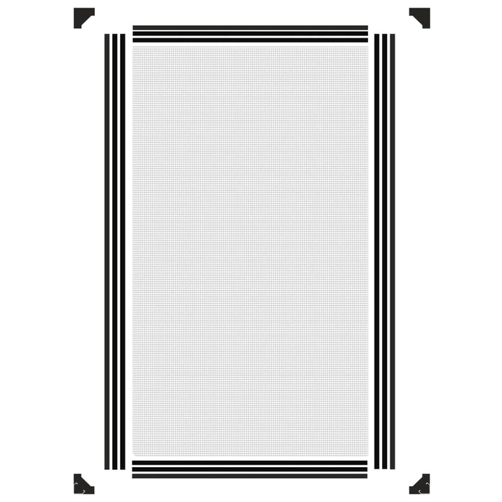 magnetisk insektnet til vinduer 80x140 cm antracitgrå