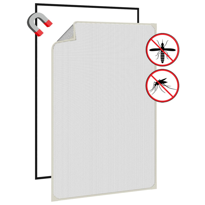 magnetisk insektnet til vinduer 80x120 cm hvid