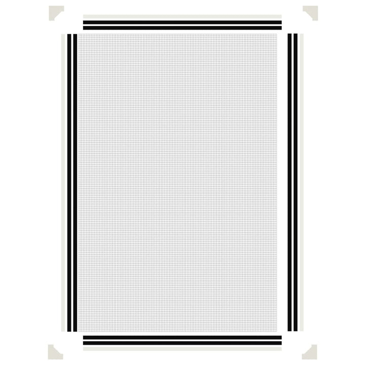 magnetisk insektnet til vinduer 80x120 cm hvid