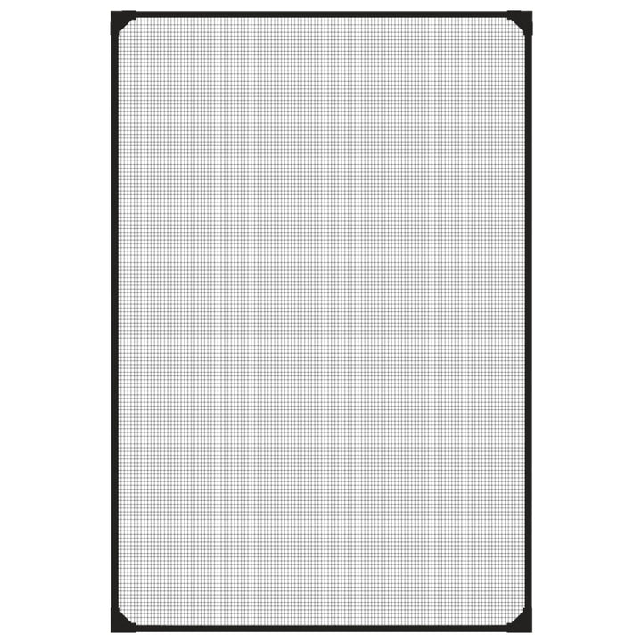 magnetisk insektnet til vinduer 80x120 cm antracitgrå
