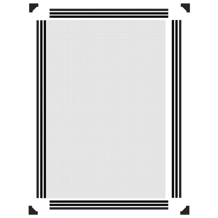 magnetisk insektnet til vinduer 80x120 cm antracitgrå