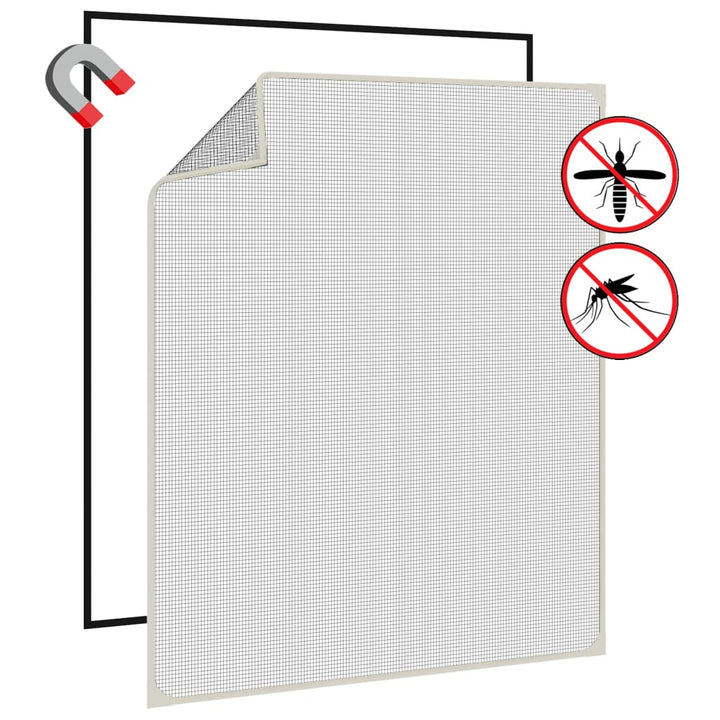 magnetisk insektnet til vinduer 100x120 cm hvid