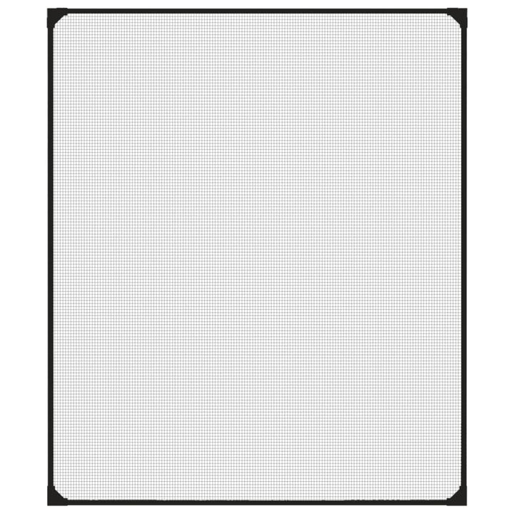 magnetisk insektnet til vinduer 100x120 cm antracitgrå