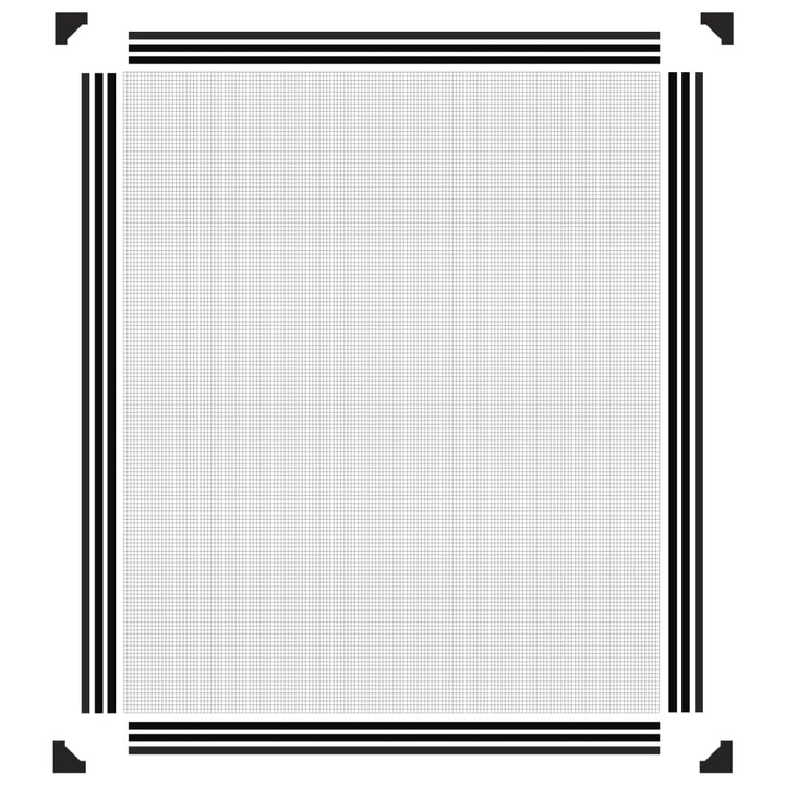 magnetisk insektnet til vinduer 100x120 cm antracitgrå