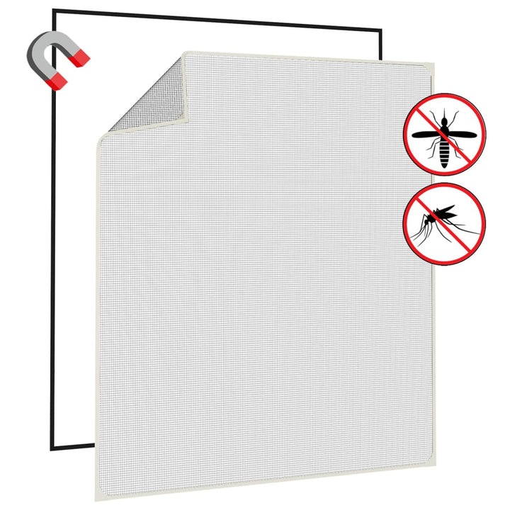 magnetisk insektnet til vinduer 130x150 cm hvid