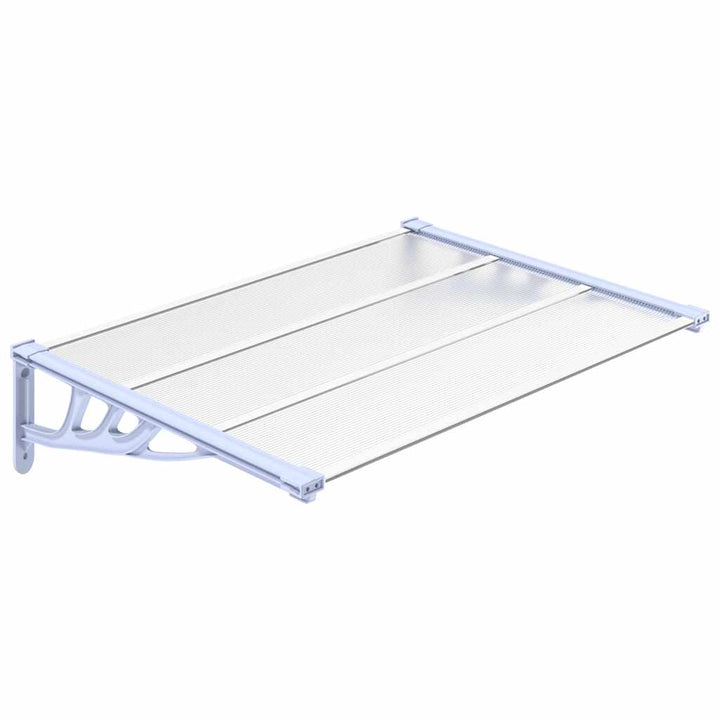 dørbaldakin 122x90 cm polycarbonat grå og transparent