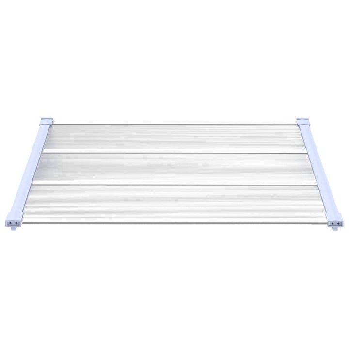 dørbaldakin 122x90 cm polycarbonat grå og transparent