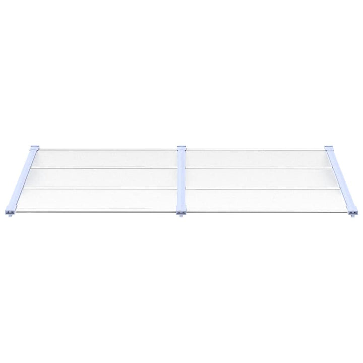 dørbaldakin 199x90 cm polycarbonat grå og transparent