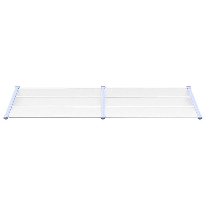 dørbaldakin 239x90 cm polycarbonat grå og transparent