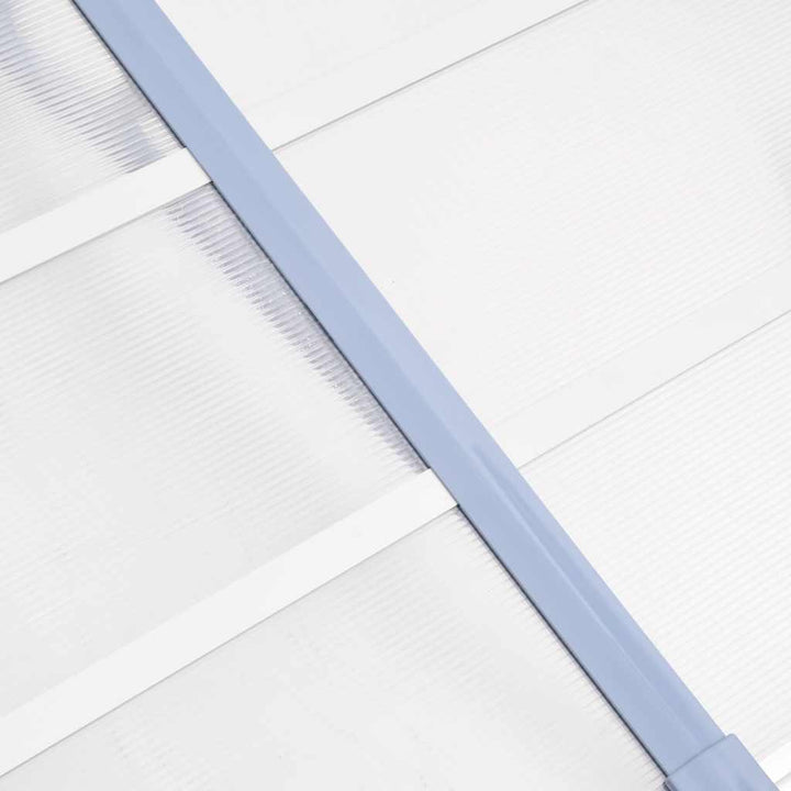 dørbaldakin 239x90 cm polycarbonat grå og transparent