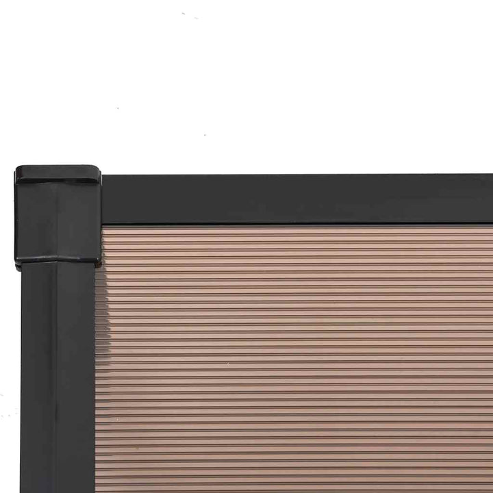 dørbaldakin 152,5x90 cm polycarbonat sort