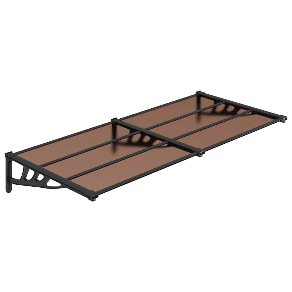 dørbaldakin 199x90 cm polycarbonat sort