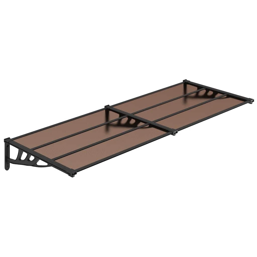 dørbaldakin 239x90 cm polycarbonat sort