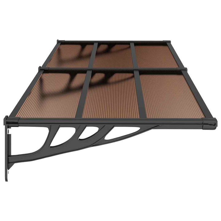 dørbaldakin 239x90 cm polycarbonat sort