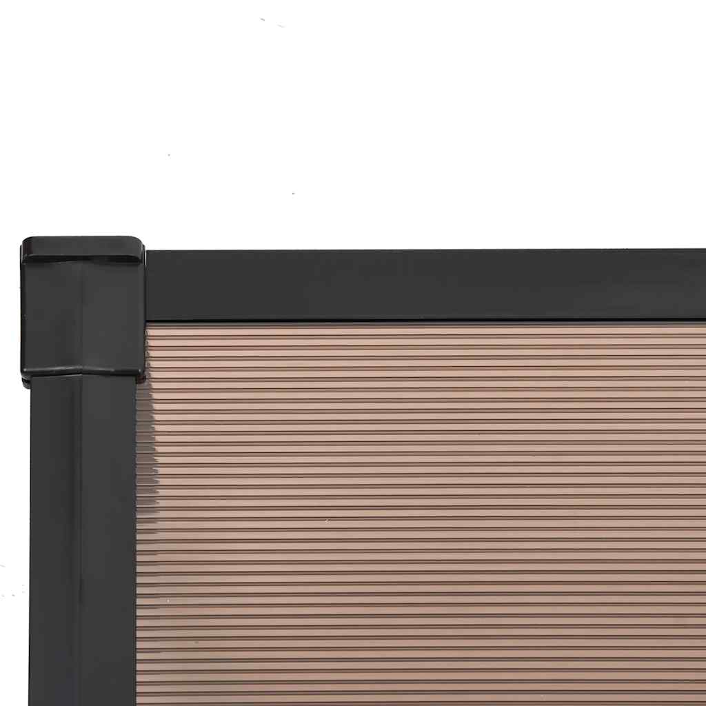 dørbaldakin 358,5x90 cm polycarbonat sort