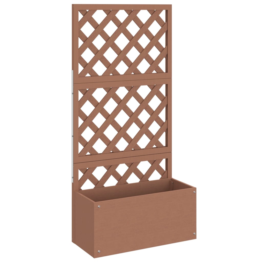 espalier med plantekasse 65x33x135 cm WPC brun
