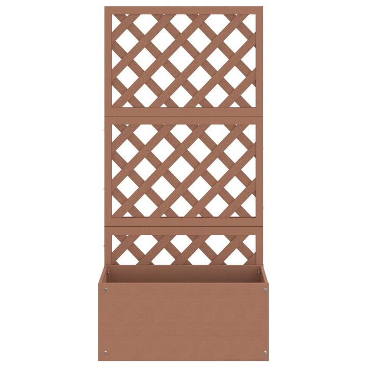 espalier med plantekasse 65x33x135 cm WPC brun