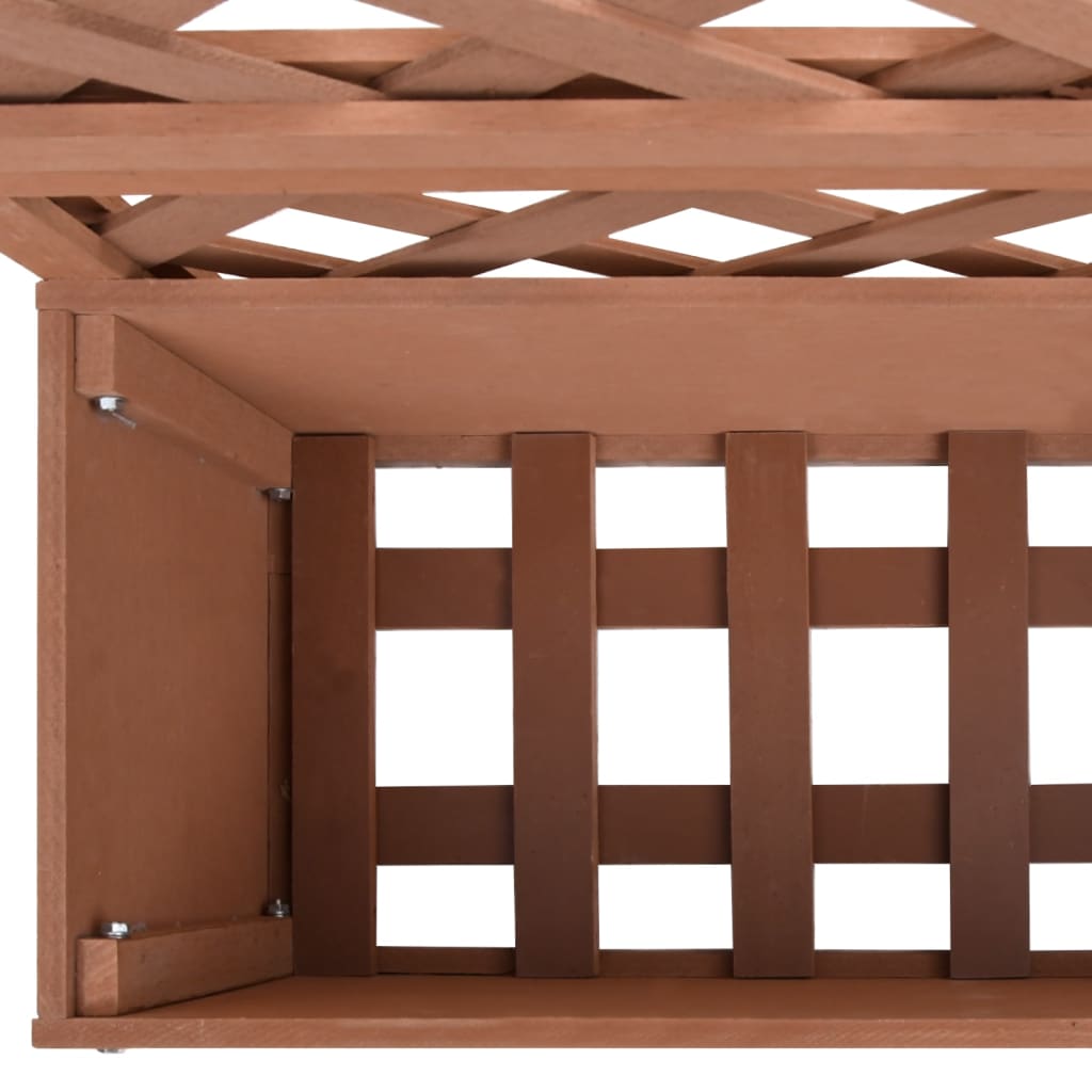 espalier med plantekasse 65x33x135 cm WPC brun