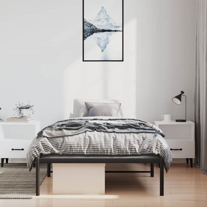 sengeramme 100x190 cm metal sort