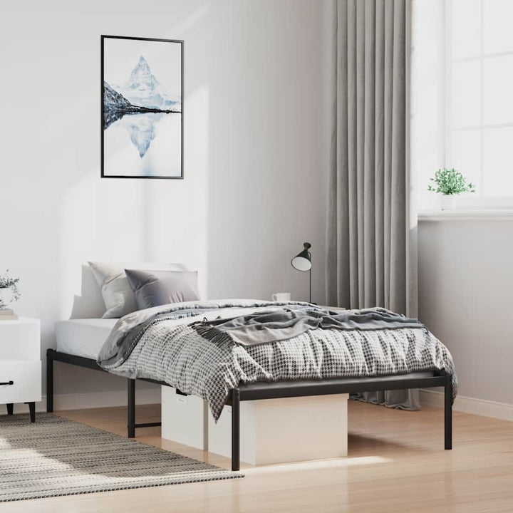 sengeramme 100x190 cm metal sort