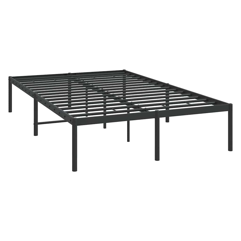 sengeramme 135x190 cm metal sort