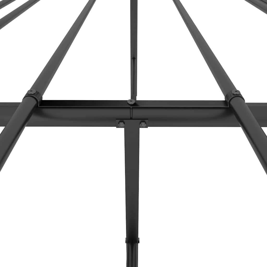sengeramme 135x190 cm metal sort